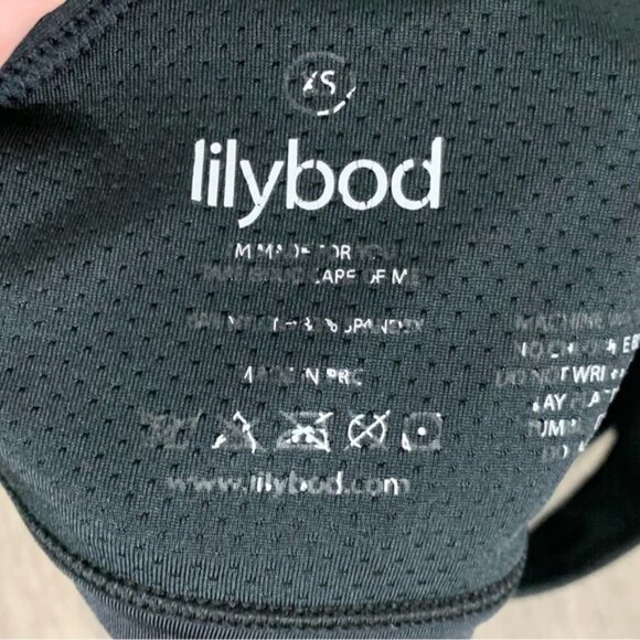 Lilybod Women's Sports Bra Tank Top Black Activewear Cropped Racerback Size XS - Picture 7 of 8